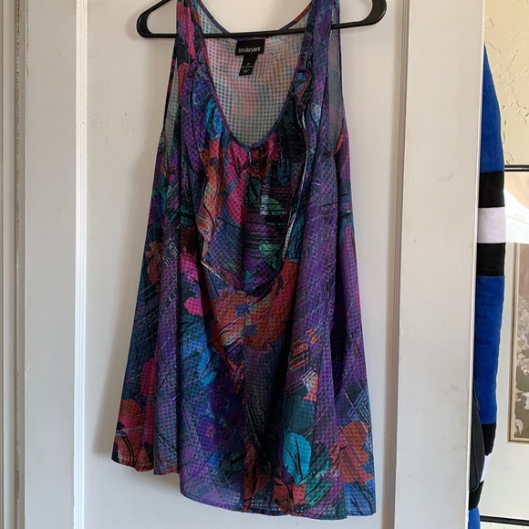 Lane Bryant Tops - Lane Bryant, sleeveless top in floaty purple and blue tones